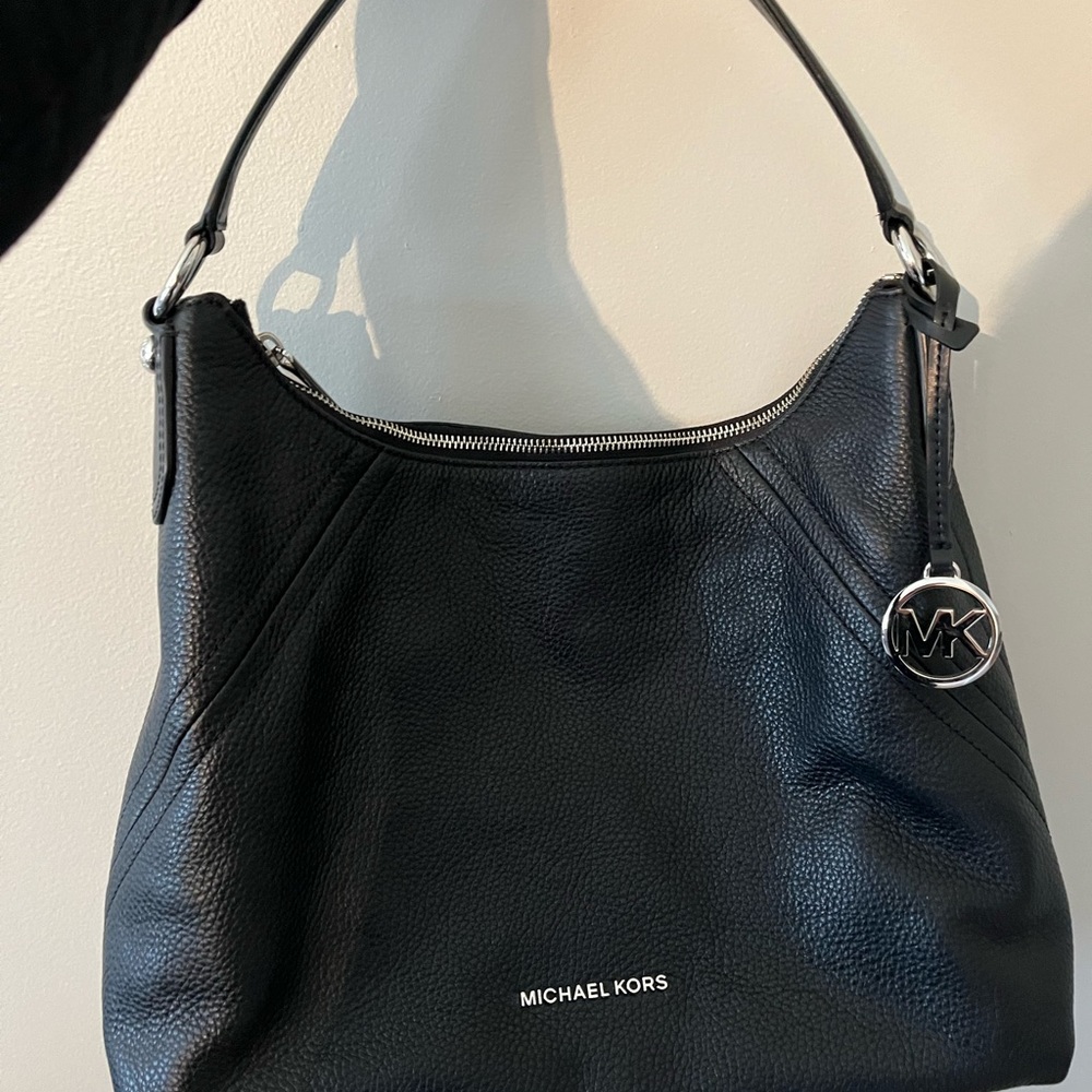 Michael Kors Aria Pebble leather shoulder bag.